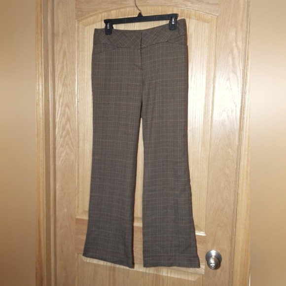 LOFT Pants - Loft women's brown plaid pants size 2
